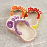Ceramic French Fries Dish Cute Flip Flops French Fries Plate Cute Ceramic Bowl Flip Flops Shaped Snack Chip Soy Sauce Serving Dish Bowl Plate Red