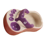 Ceramic French Fries Dish Cute Flip Flops French Fries Plate Cute Ceramic Bowl Flip Flops Shaped Snack Chip Soy Sauce Serving Dish Bowl Plate Purple