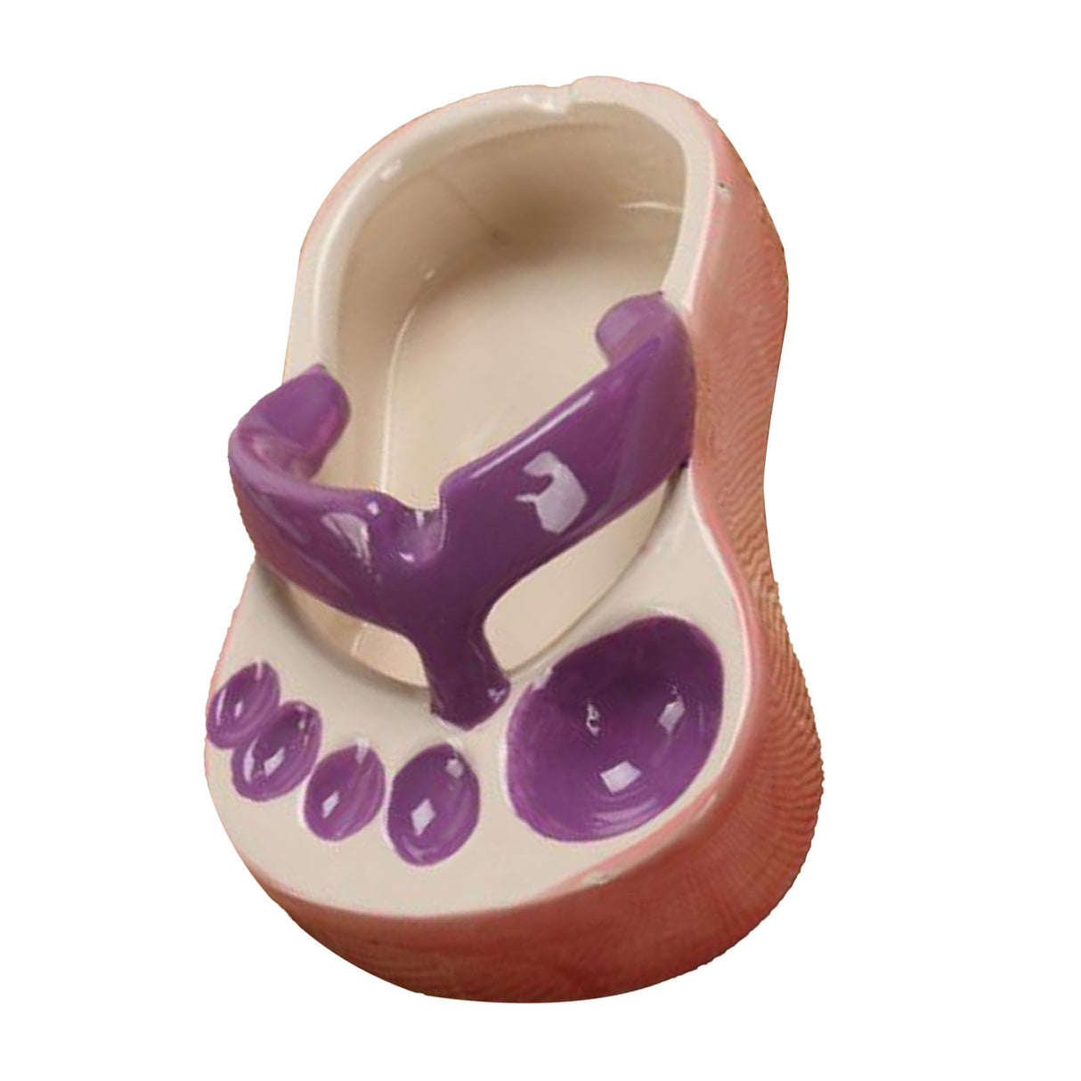 Ceramic French Fries Dish Cute Flip Flops French Fries Plate Cute Ceramic Bowl Flip Flops Shaped Snack Chip Soy Sauce Serving Dish Bowl Plate Purple