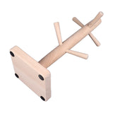 Mug Holder Tree Wood Hanger Stand with 6 Hooks Weighted Base Anti Slip Coffee Mug Rack for Kitchen Counter Cabinet - Rear View