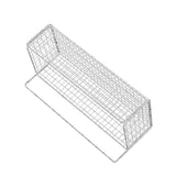Kitchen Hanging Storage Rack Wall Mounted Storage Basket Punch Free Hanging Wall Organizer Baskets for Dormitory Bedroom White - Top-Down View