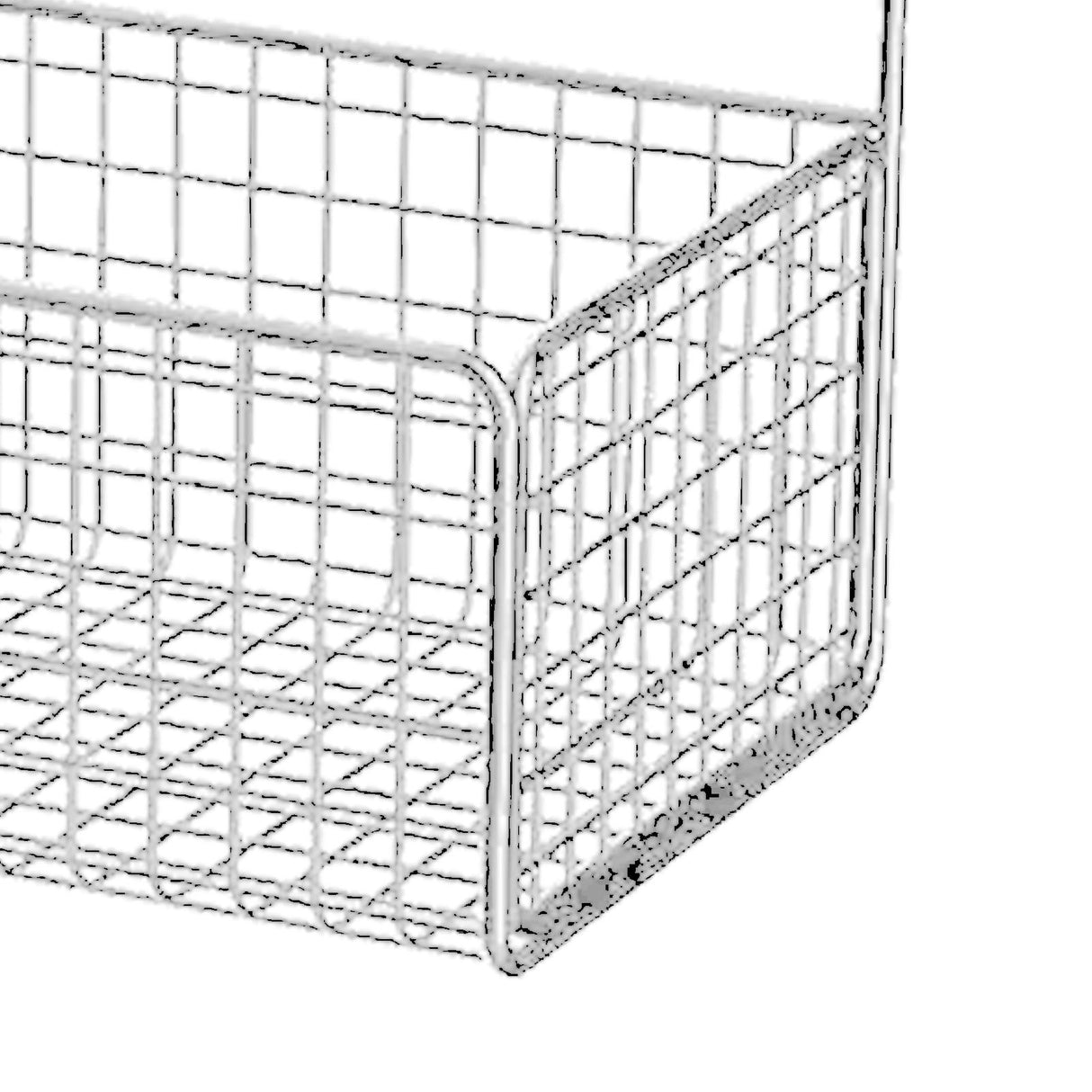 Kitchen Hanging Storage Rack Wall Mounted Storage Basket Punch Free Hanging Wall Organizer Baskets for Dormitory Bedroom White