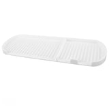 Counter Silicone Drainage Tray Food Grade Skid Resistance Frosted Bottom Silicone Dish Drying Mat for Bathroom White - Top-Down View