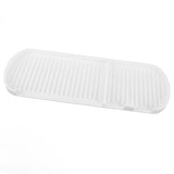 Counter Silicone Drainage Tray Food Grade Skid Resistance Frosted Bottom Silicone Dish Drying Mat for Bathroom White - Close-Up Angle