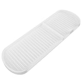 Counter Silicone Drainage Tray Food Grade Skid Resistance Frosted Bottom Silicone Dish Drying Mat for Bathroom White - Extra Image