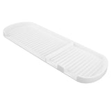 Counter Silicone Drainage Tray Food Grade Skid Resistance Frosted Bottom Silicone Dish Drying Mat for Bathroom White