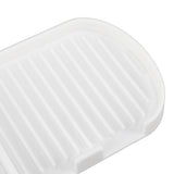 Counter Silicone Drainage Tray Food Grade Skid Resistance Frosted Bottom Silicone Dish Drying Mat for Bathroom White - Extra Image