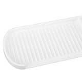Counter Silicone Drainage Tray Food Grade Skid Resistance Frosted Bottom Silicone Dish Drying Mat for Bathroom White - Extra Image