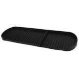 Counter Silicone Drainage Tray Food Grade Skid Resistance Frosted Bottom Silicone Dish Drying Mat for Bathroom Black - 45-Degree Angle