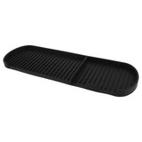 Counter Silicone Drainage Tray Food Grade Skid Resistance Frosted Bottom Silicone Dish Drying Mat for Bathroom Black - Low Angle
