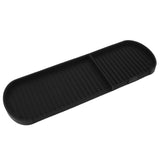 Counter Silicone Drainage Tray Food Grade Skid Resistance Frosted Bottom Silicone Dish Drying Mat for Bathroom Black - Extra Image