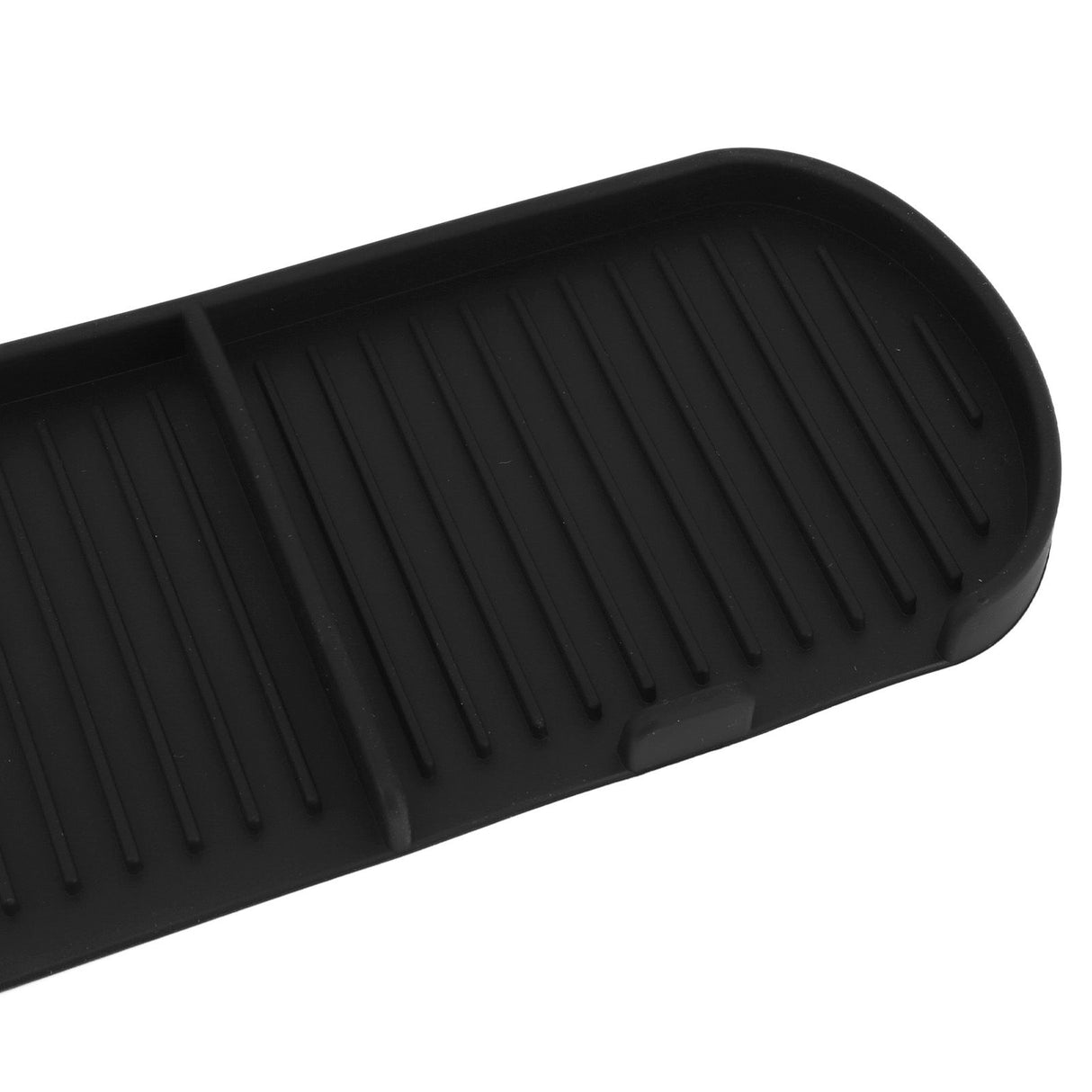 Counter Silicone Drainage Tray Food Grade Skid Resistance Frosted Bottom Silicone Dish Drying Mat for Bathroom Black