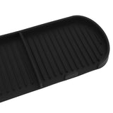 Counter Silicone Drainage Tray Food Grade Skid Resistance Frosted Bottom Silicone Dish Drying Mat for Bathroom Black