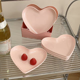 Serving Platter Heart Shape Dinner Plate Plastic Easy to Clean Versatile Kitchen Dinnerware for Party Gathering Wedding 1 Platter - Extra Image