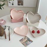 Serving Platter Heart Shape Dinner Plate Plastic Easy to Clean Versatile Kitchen Dinnerware for Party Gathering Wedding 1 Platter