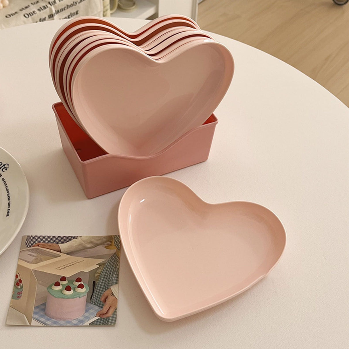 Serving Platter Heart Shape Dinner Plate Plastic Easy to Clean Versatile Kitchen Dinnerware for Party Gathering Wedding 1 Platter