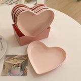 Serving Platter Heart Shape Dinner Plate Plastic Easy to Clean Versatile Kitchen Dinnerware for Party Gathering Wedding 1 Platter