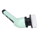 Electric Handheld Brush Adjustable Extension Handle Powerful Highly Efficient Labor Saving Electric Spin Scrubber for Bathroom Kitchen 6 Heads Green - Front View