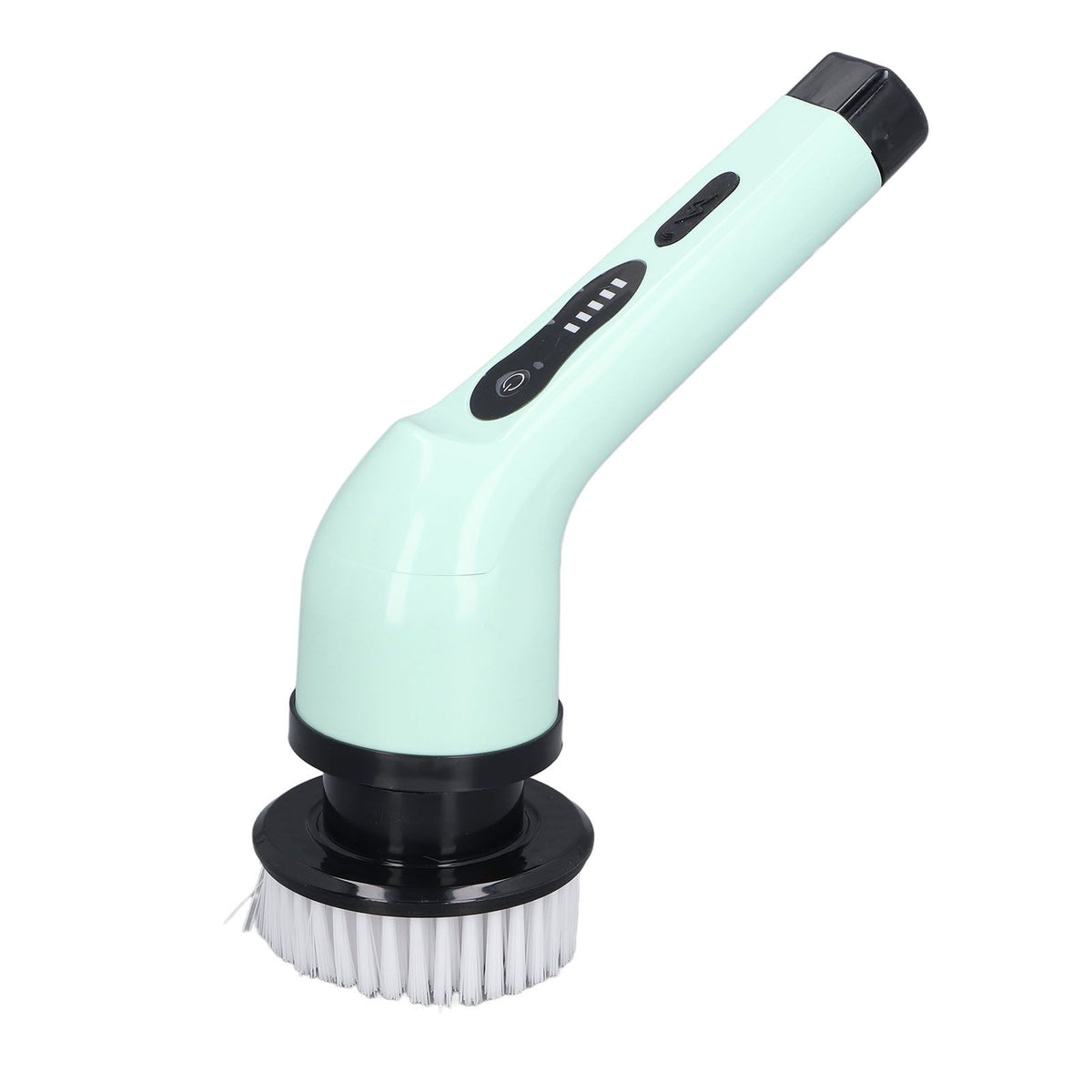 Electric Handheld Brush Adjustable Extension Handle Powerful Highly Efficient Labor Saving Electric Spin Scrubber for Bathroom Kitchen 6 Heads Green