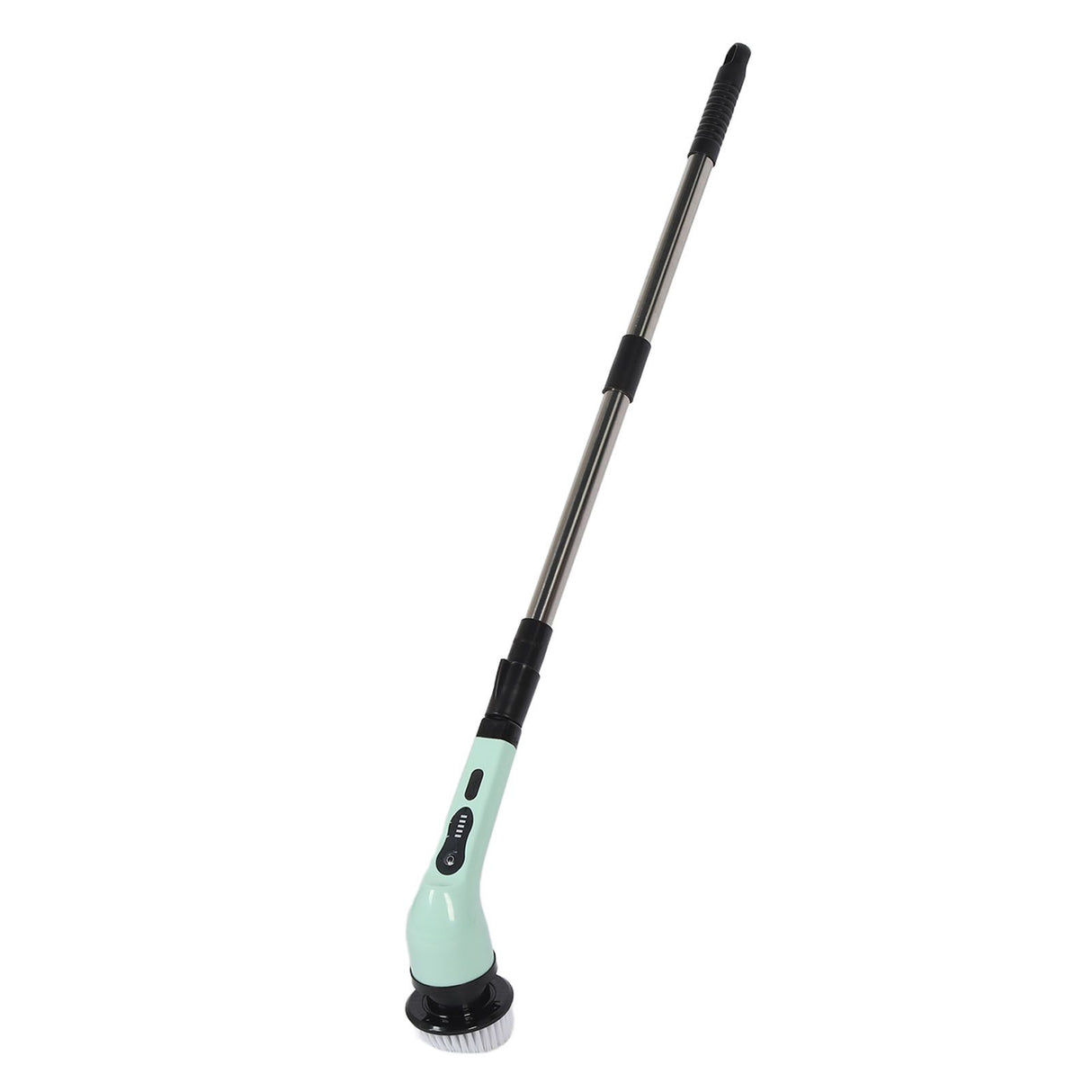 Electric Handheld Brush Adjustable Extension Handle Powerful Highly Efficient Labor Saving Electric Spin Scrubber for Bathroom Kitchen 6 Heads Green