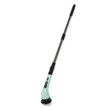 Electric Handheld Brush Adjustable Extension Handle Powerful Highly Efficient Labor Saving Electric Spin Scrubber for Bathroom Kitchen 6 Heads Green