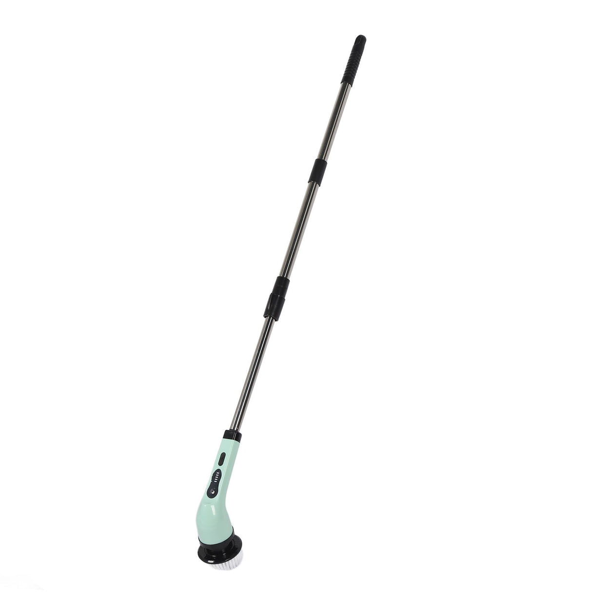 Electric Handheld Brush Adjustable Extension Handle Powerful Highly Efficient Labor Saving Electric Spin Scrubber for Bathroom Kitchen 6 Heads Green