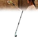 Electric Handheld Brush Adjustable Extension Handle Powerful Highly Efficient Labor Saving Electric Spin Scrubber for Bathroom Kitchen 6 Heads Green - Extra Image