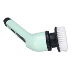 Electric Handheld Brush Adjustable Extension Handle Powerful Highly Efficient Labor Saving Electric Spin Scrubber for Bathroom Kitchen 9 Heads Green