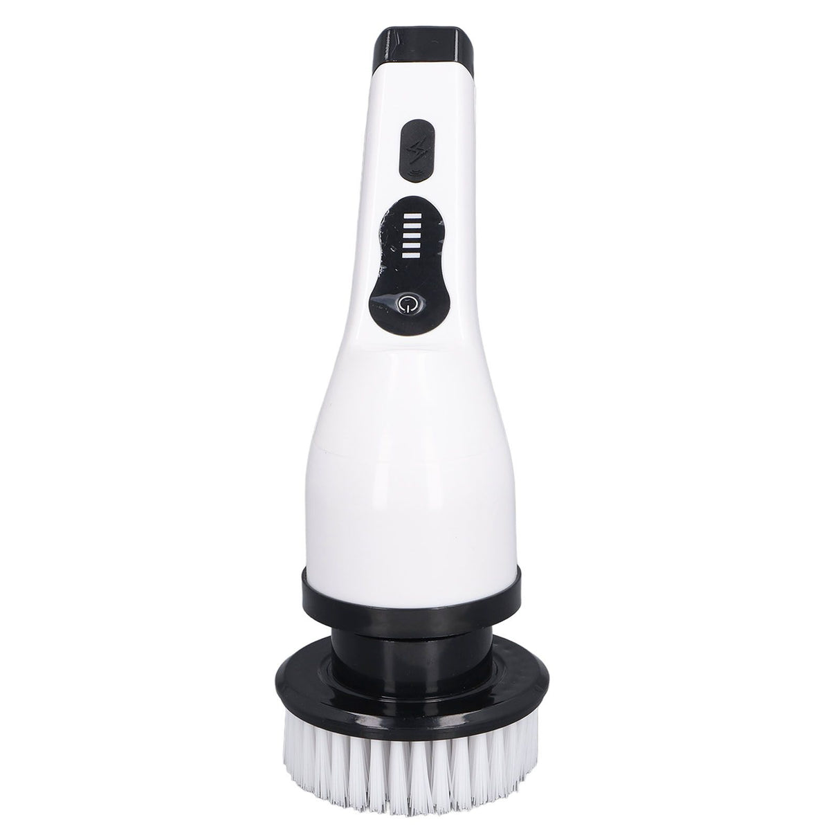 Electric Handheld Brush Adjustable Extension Handle Powerful Highly Efficient Labor Saving Electric Spin Scrubber for Bathroom Kitchen 9 Heads White