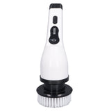 Electric Handheld Brush Adjustable Extension Handle Powerful Highly Efficient Labor Saving Electric Spin Scrubber for Bathroom Kitchen 9 Heads White