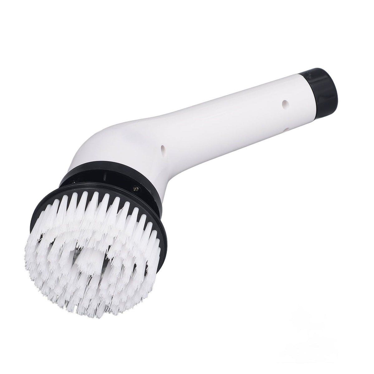 Electric Handheld Brush Adjustable Extension Handle Powerful Highly Efficient Labor Saving Electric Spin Scrubber for Bathroom Kitchen 9 Heads White