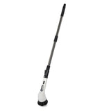Electric Handheld Brush Adjustable Extension Handle Powerful Highly Efficient Labor Saving Electric Spin Scrubber for Bathroom Kitchen 9 Heads White