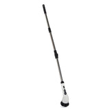 Electric Handheld Brush Adjustable Extension Handle Powerful Highly Efficient Labor Saving Electric Spin Scrubber for Bathroom Kitchen 9 Heads White