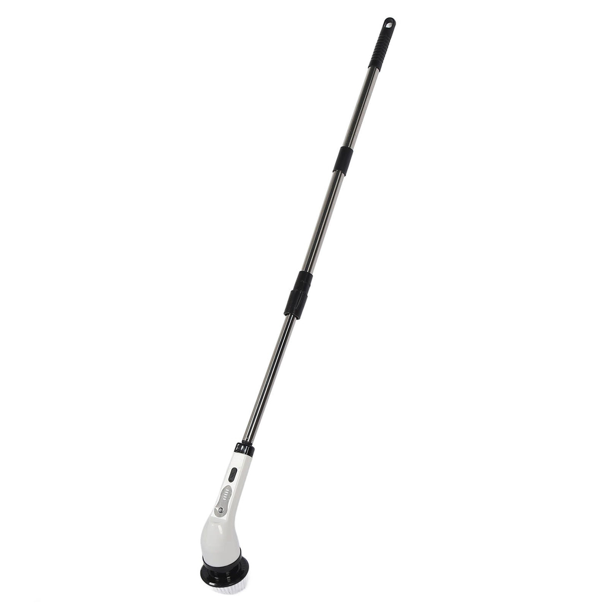 Electric Handheld Brush Adjustable Extension Handle Powerful Highly Efficient Labor Saving Electric Spin Scrubber for Bathroom Kitchen 9 Heads White