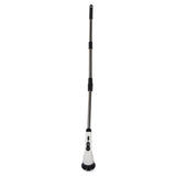 Electric Handheld Brush Adjustable Extension Handle Powerful Highly Efficient Labor Saving Electric Spin Scrubber for Bathroom Kitchen 9 Heads White