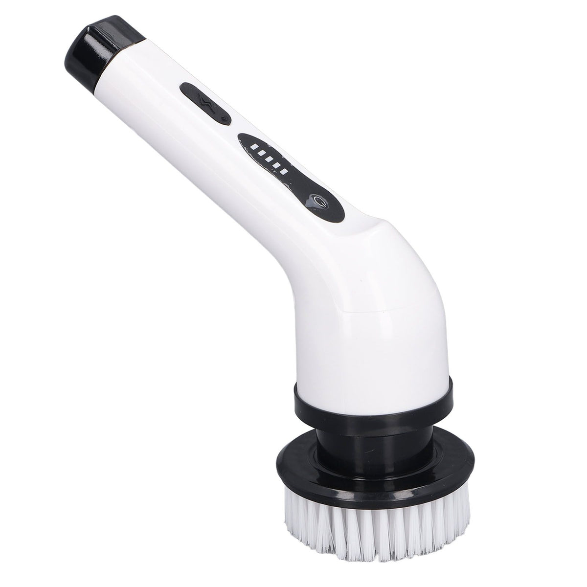Electric Handheld Brush Adjustable Extension Handle Powerful Highly Efficient Labor Saving Electric Spin Scrubber for Bathroom Kitchen 9 Heads White