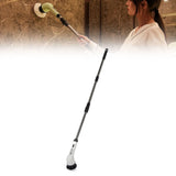 Electric Handheld Brush Adjustable Extension Handle Powerful Highly Efficient Labor Saving Electric Spin Scrubber for Bathroom Kitchen 9 Heads White