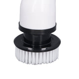 Electric Handheld Brush Adjustable Extension Handle Powerful Highly Efficient Labor Saving Electric Spin Scrubber for Bathroom Kitchen 9 Heads White