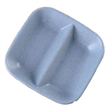 Dipping Bowl Wheat Straw Divided Compact Practical Dip Sauce Dish for Home Kitchen Blue