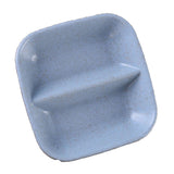 Dipping Bowl Wheat Straw Divided Compact Practical Dip Sauce Dish for Home Kitchen Blue