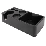 Coffee Tamping Station ABS Modern Multifunctional Coffee Filter Tamper Holder Portafilter Stand for Home Kitchen Cafe Bar Black