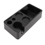 Coffee Tamping Station ABS Modern Multifunctional Coffee Filter Tamper Holder Portafilter Stand for Home Kitchen Cafe Bar Black - Close-Up Angle