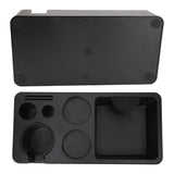 Coffee Tamping Station ABS Modern Multifunctional Coffee Filter Tamper Holder Portafilter Stand for Home Kitchen Cafe Bar Black