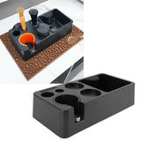 Coffee Tamping Station ABS Modern Multifunctional Coffee Filter Tamper Holder Portafilter Stand for Home Kitchen Cafe Bar Black - Extra Image
