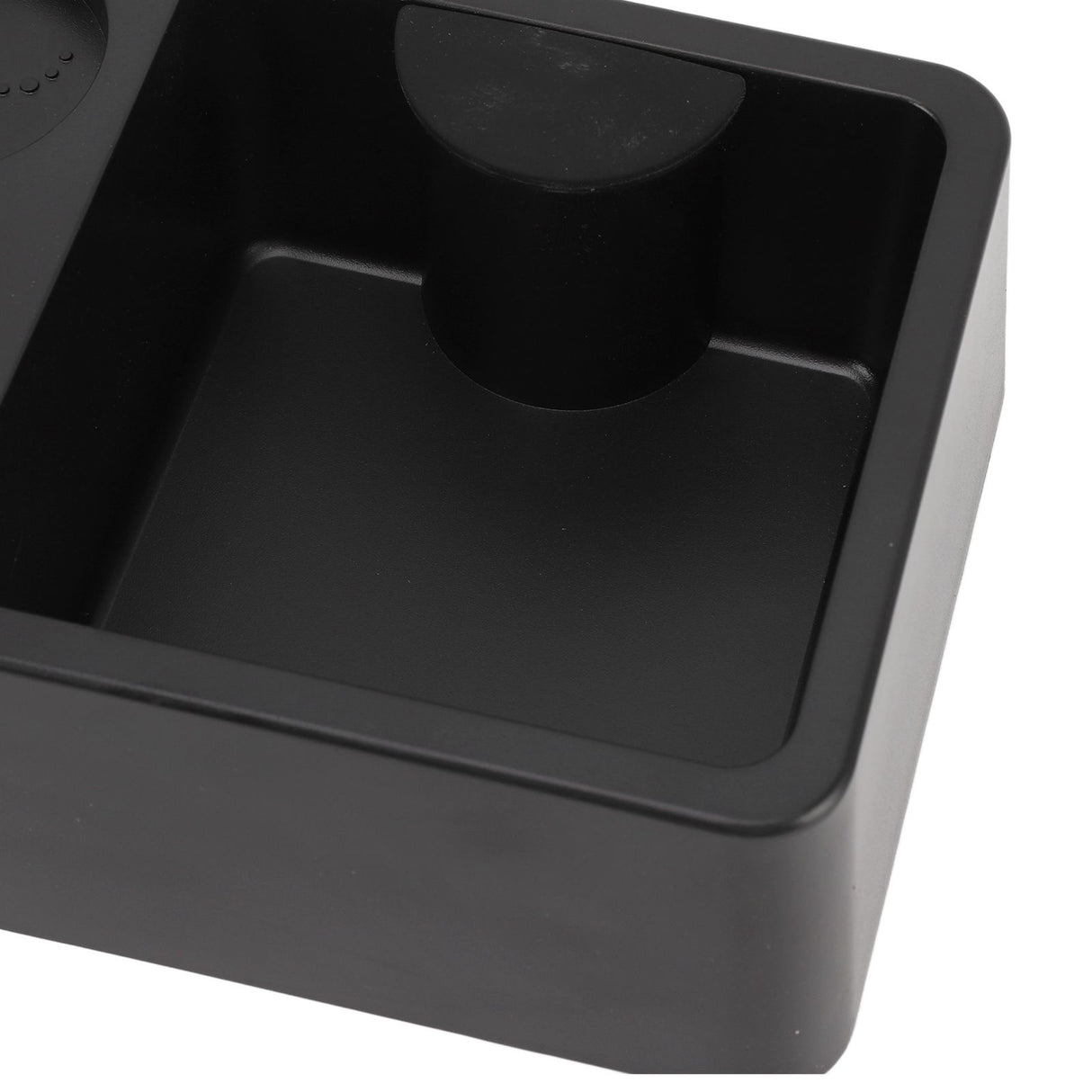 Coffee Tamping Station ABS Modern Multifunctional Coffee Filter Tamper Holder Portafilter Stand for Home Kitchen Cafe Bar Black