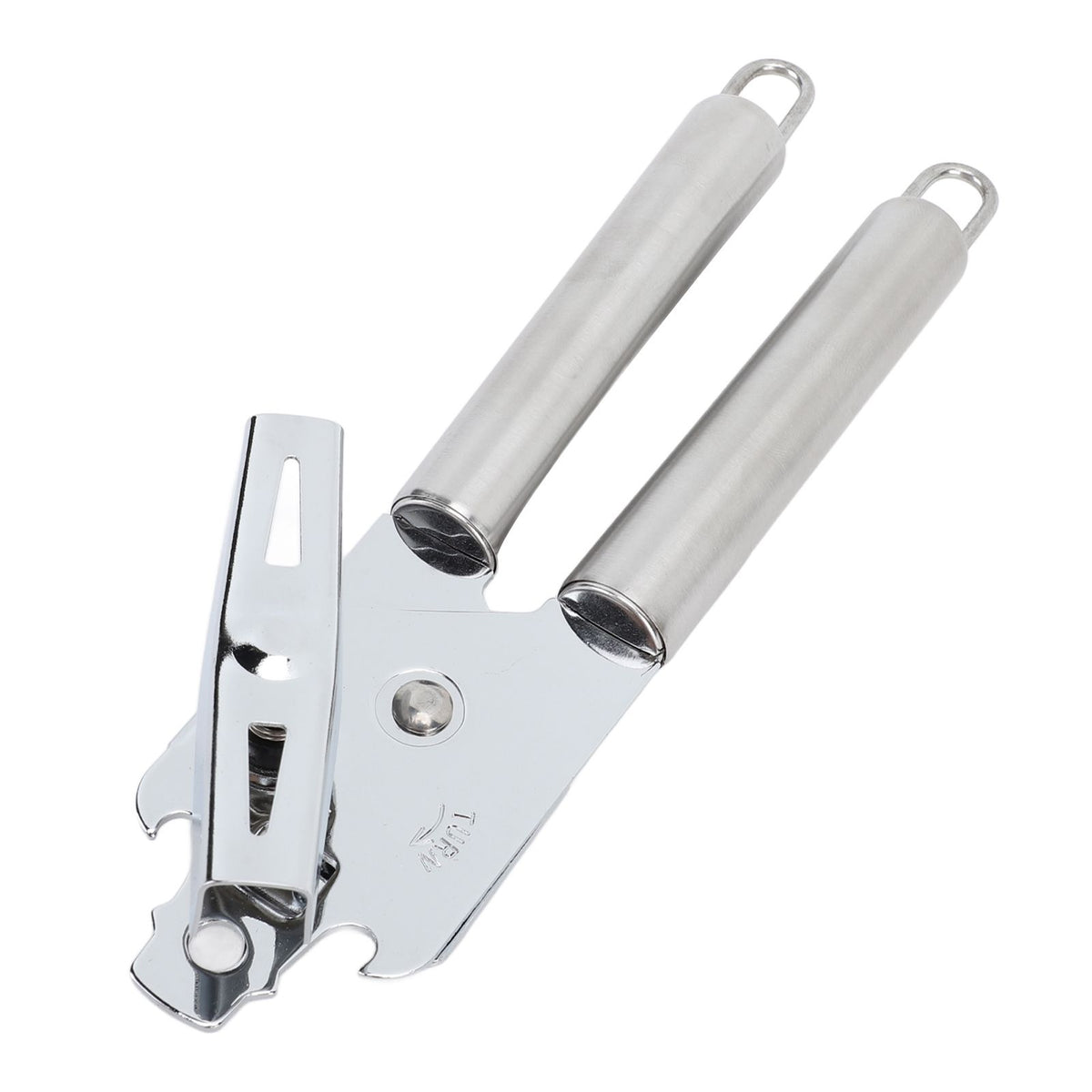 Manual Can Opener Handheld Stainless Steel Effortless Operation Multifunctional Can Bottle Opener for Home Kitchen Stainless Steel Handle