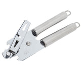 Manual Can Opener Handheld Stainless Steel Effortless Operation Multifunctional Can Bottle Opener for Home Kitchen Stainless Steel Handle - Close-Up Angle