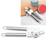 Manual Can Opener Handheld Stainless Steel Effortless Operation Multifunctional Can Bottle Opener for Home Kitchen Stainless Steel Handle