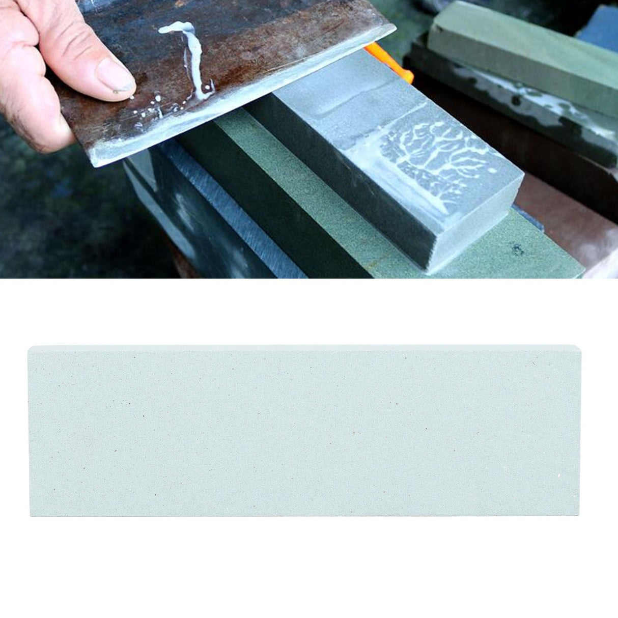 Sharpening Stone 600 Grits Double Sided 10x3x1cm Knife Sharpener Whetstone Polishing Tool for Home Kitchen