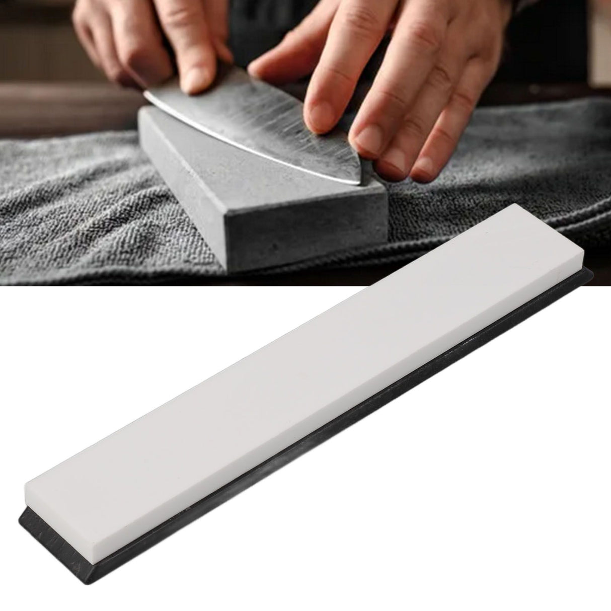 2 Side Grit 6000 Whetstone Knife Sharpening Stone White Gem 6000 Grit Double Sided Whetstone Knife Sharpener 15x2.3x0.6cm